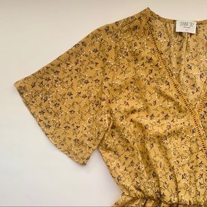 SOLD | Mustard Yellow Floral Top